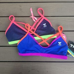 TYR Women's Durafast Lite Solid Crosscutfit Top Bundle Of 2 Sz S New